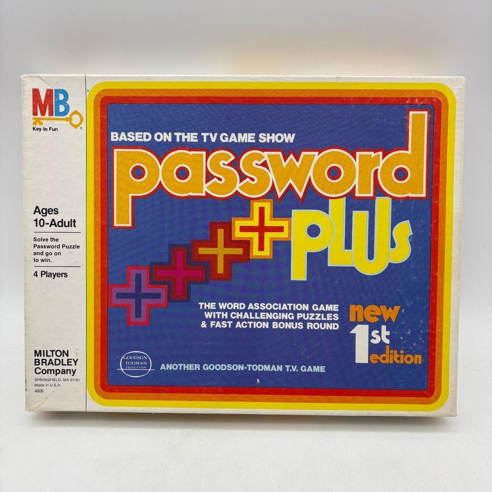 Password Plus 1978 Complete 1st Edition Milton Bradley TV Game Show Word Game